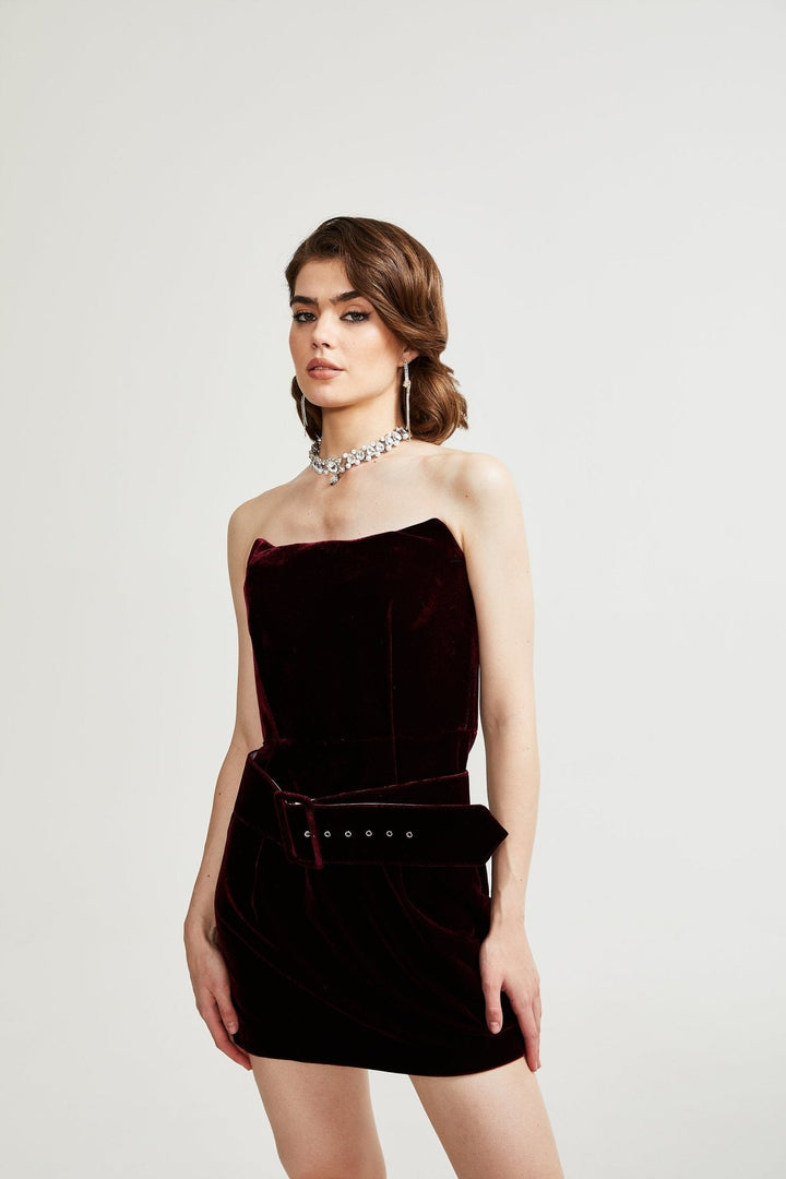 Levoire | Robe Ceinturée En Velours