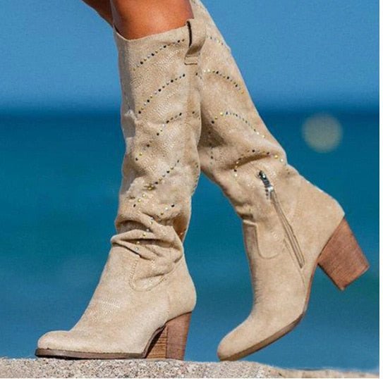 Levoire | Bottes Montantes Pour Femmes Beige