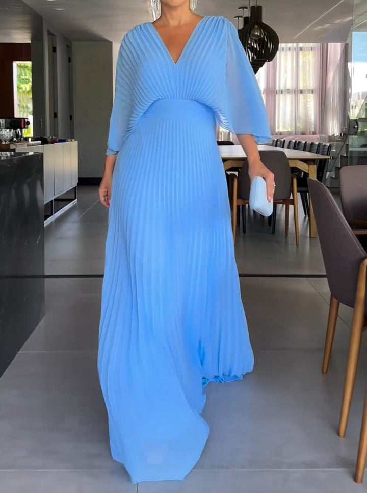 Levoire | Vibrantes Plissé Maxi Robe