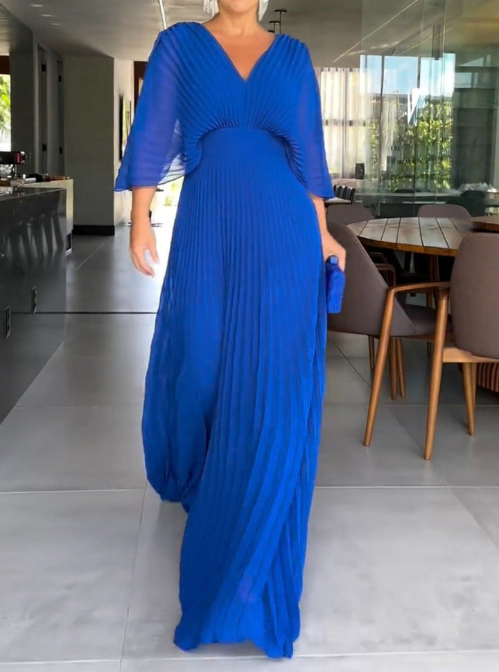 Levoire | Vibrantes Plissé Maxi Robe