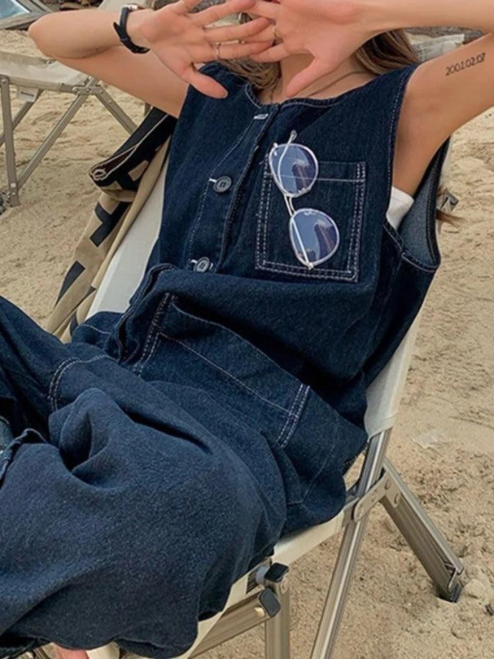 Levoire | Salopette En Denim Décontractée Tendance