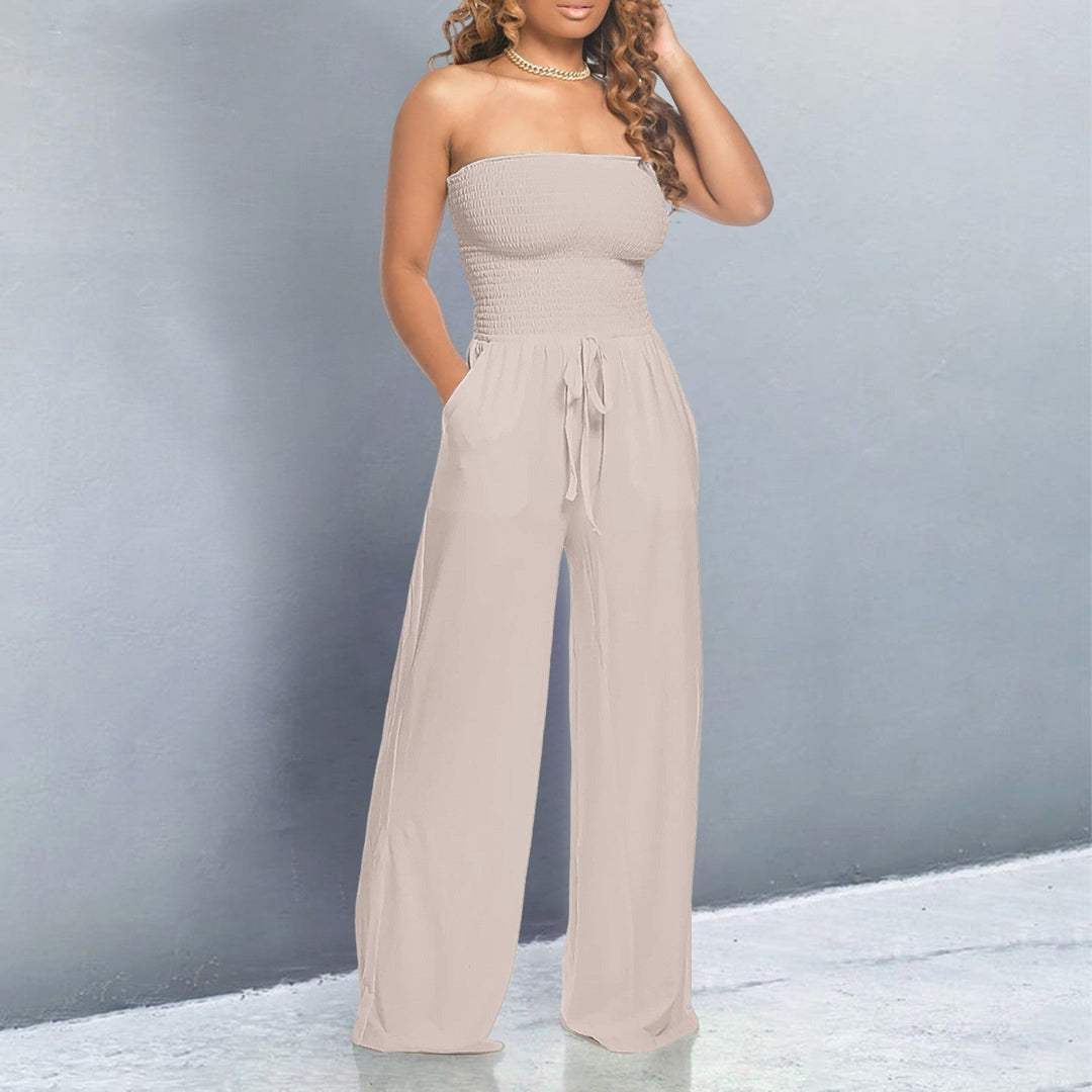 Levoire | Combinaison Tendance Off-Shoulder Avec Coupe Flatteuse Beige