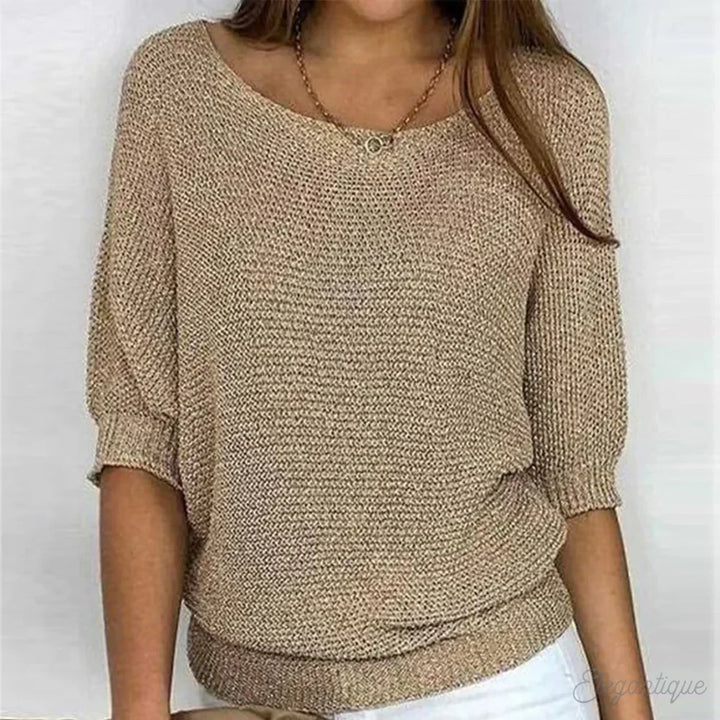 Levoire | Tricot Décontracté Pull Femme Pull Confortable Et Stylé Khaki