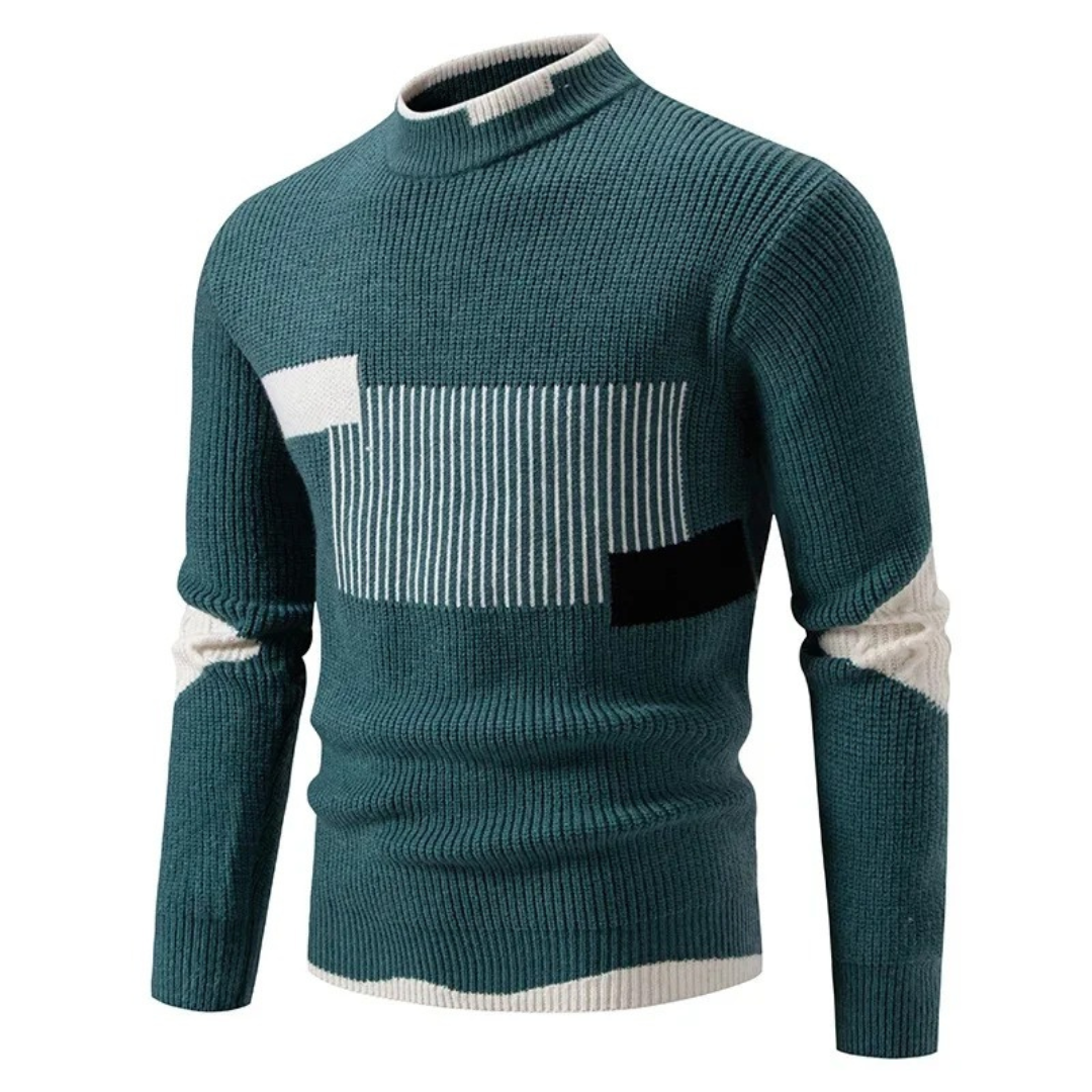 Levoire | Pull Premium Pour Hommes Géométrique vert