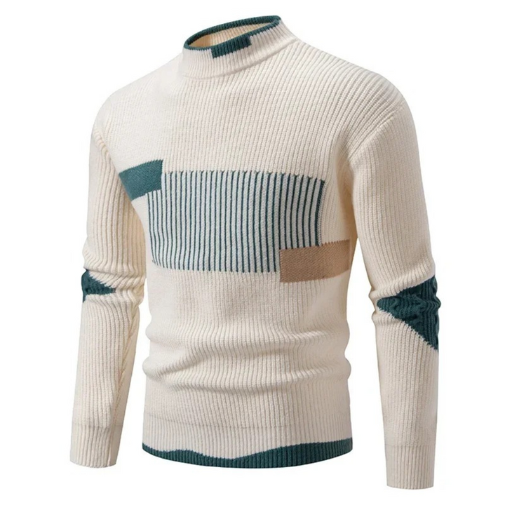 Levoire | Jersey Premium Pour Hommes Beige géométrique