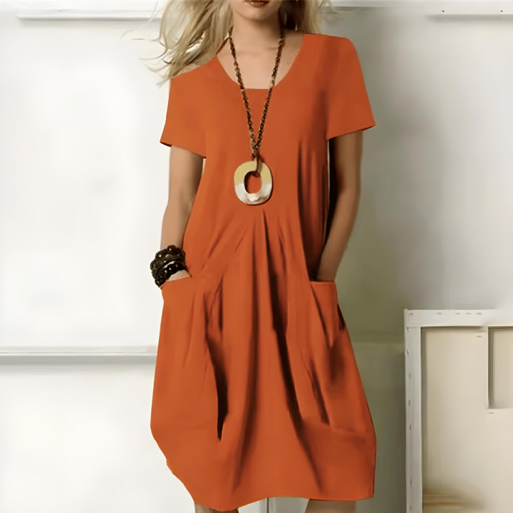 Levoire | Robe élégante avec protection abdominale Orange