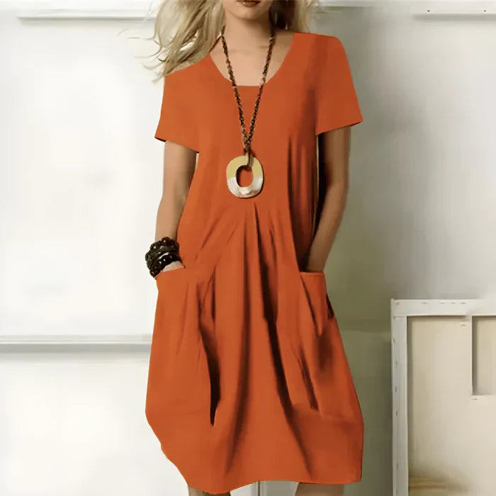 Levoire | Robe Unie Pour Femmes Orange