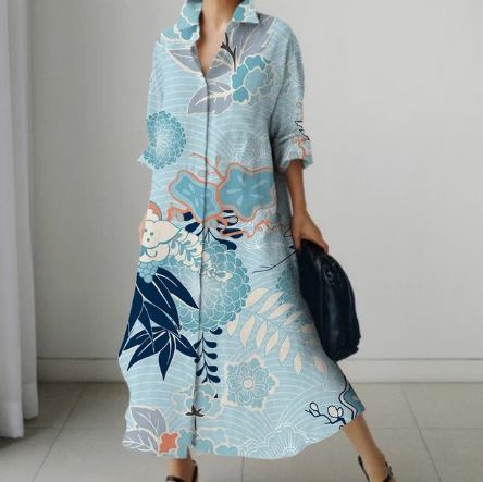 Levoire | Robes D'Été Avec Une Finition Et Un Style Raffinés Bleu