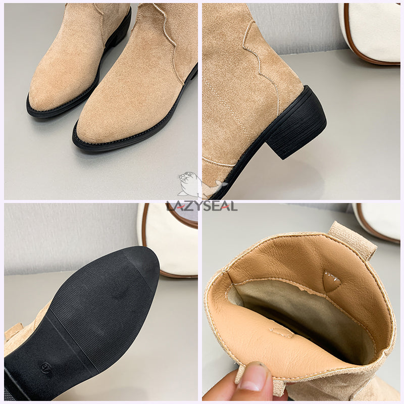 Levoire | Bottes en cuir suédé à chevilles