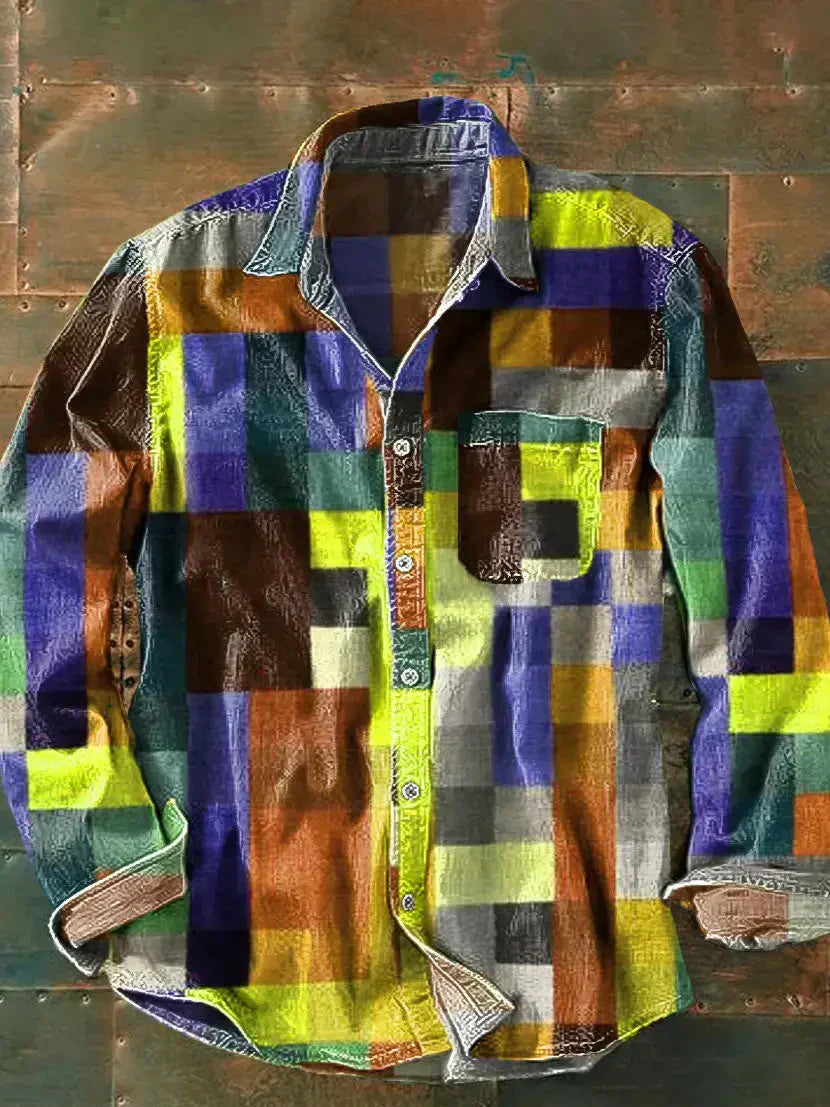 Levoire | Chemise Vintage Unisexe Jaune Vert