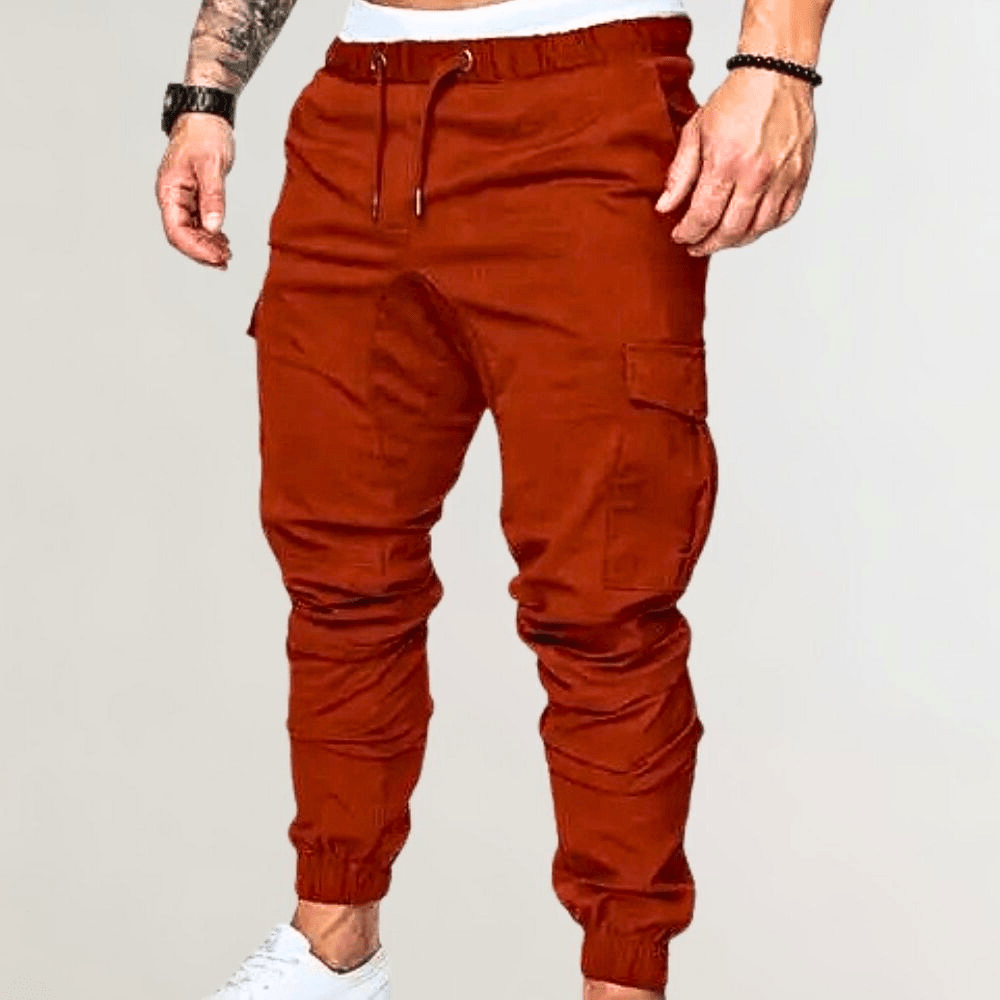 Levoire | Pantalon Cargo Hommes Pantalon Cargo Décontracté Confortable & Tendance Rot