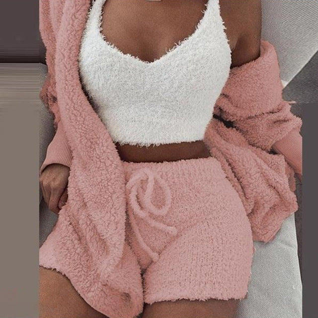 Levoire | Ensemble De Lounge En Polaire Doux Pour Femmes Rosa
