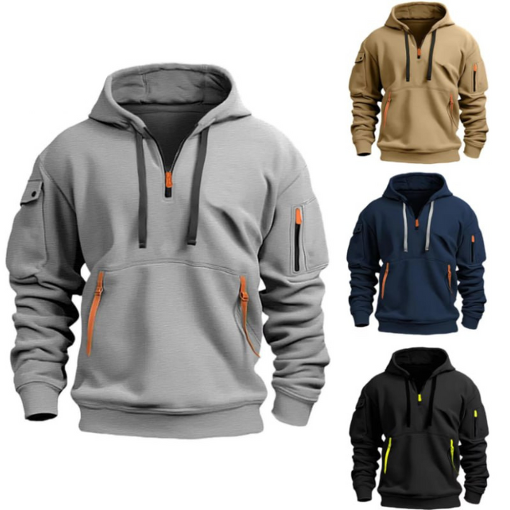 Levoire | Sweat À Capuche Pour Hommes Avec Poches Zippées