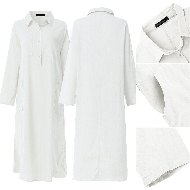 Levoire | Robe Chemise À Manches Longues Pour Femmes