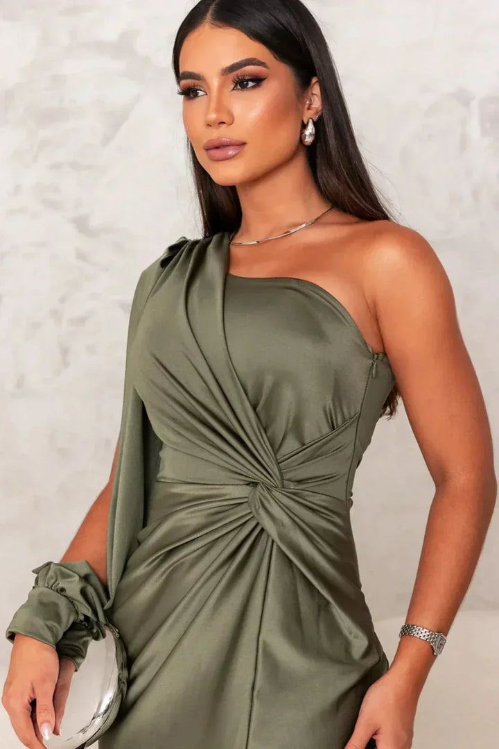 Levoire | Robe Satin À Une Épaule