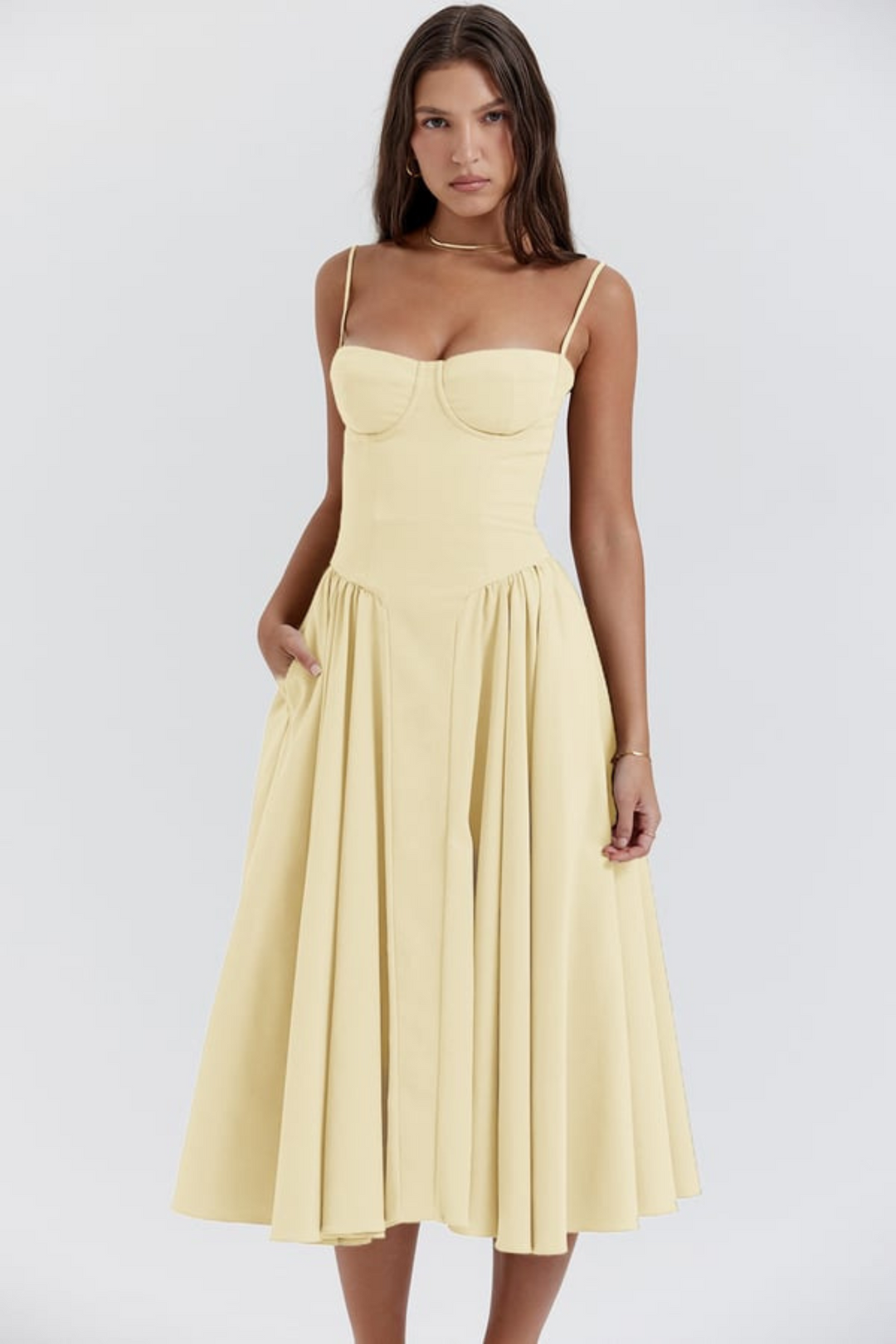 Levoire | Robe longue pour femmes été Jaune