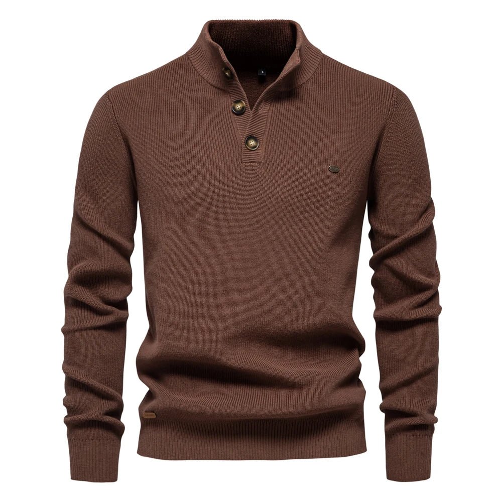 Levoire | Pull Homme Avec Design À Boutons Braun