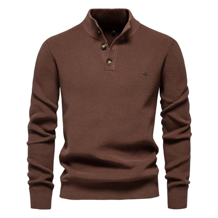 Levoire | Pull Homme Avec Design À Boutons Braun