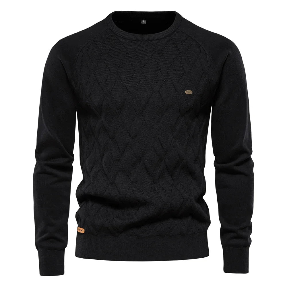 Levoire | Pull Pour Hommes À Motif À Carreaux Noir