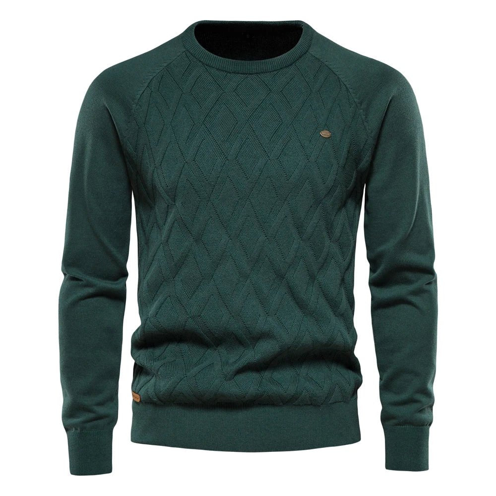 Levoire | Pull Pour Hommes À Motif À Carreaux Vert