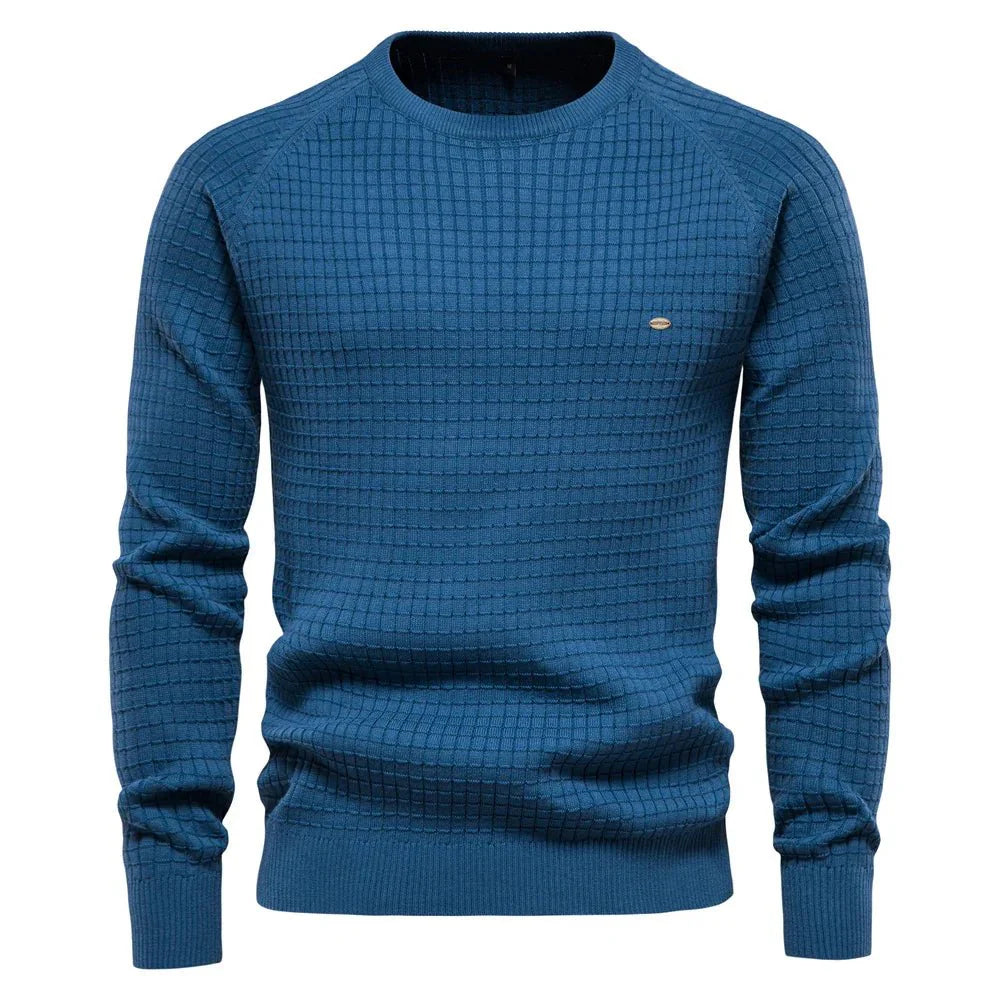 Levoire | Pull Homme À Motif Losange Bleu