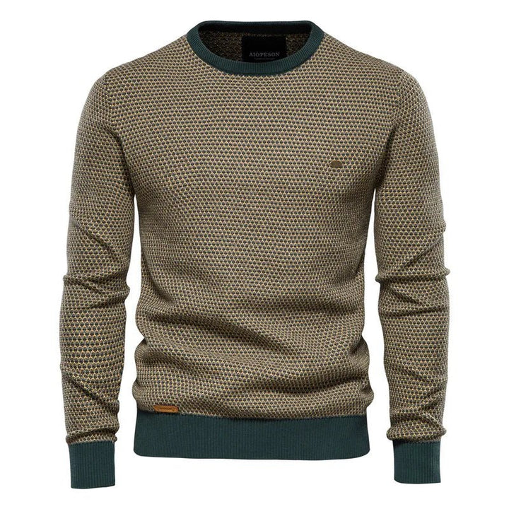 Levoire | Pull Pour Hommes Avec Motif Losanges Vert