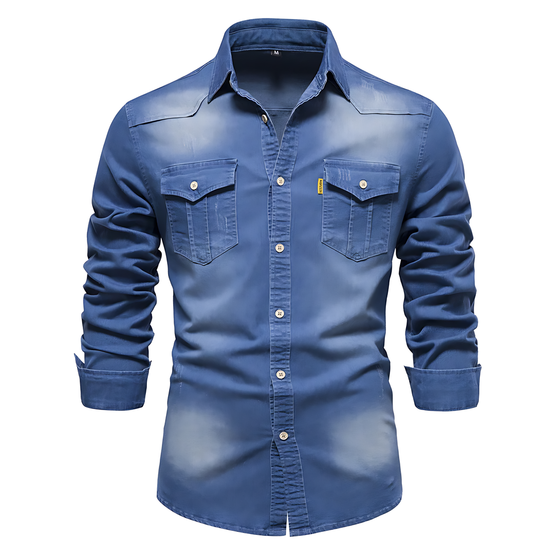 Levoire | Chemise de ferme pour hommes Bleu