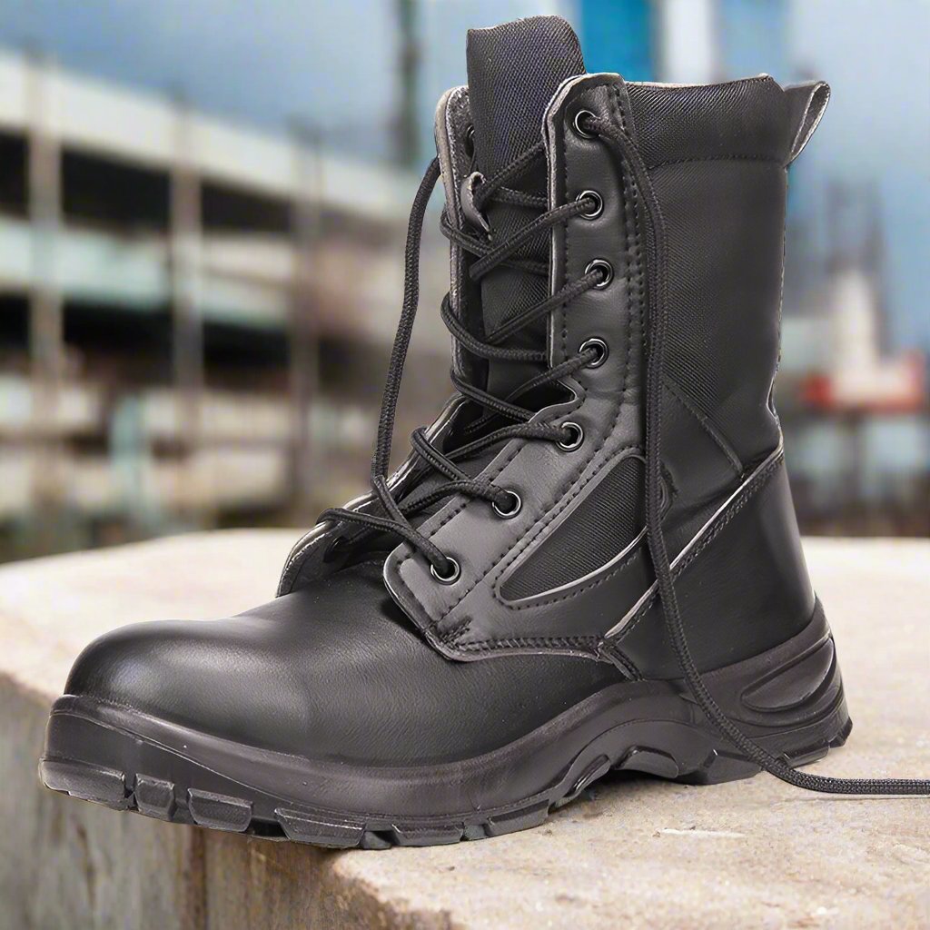 Levoire | Ergonomique Haut Chaussure De Sécurité Imperméable Pour Hommes Avec Capuche En Acier Et Large Ajustement Noir