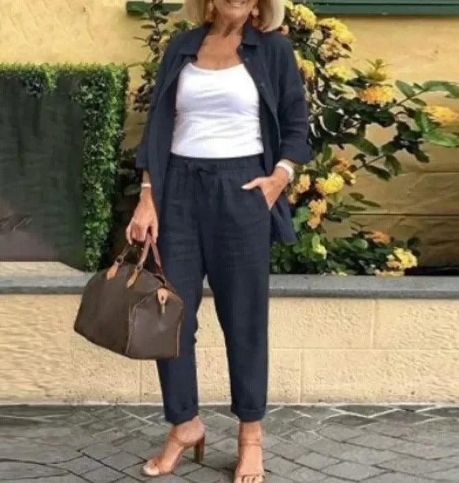 Levoire | Femmes Ensemble Moderne Bleu foncé