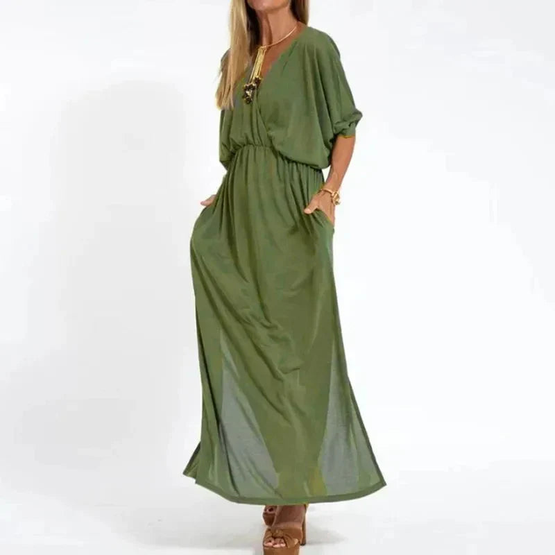 Levoire | Robe Longue D'Été Vert olive
