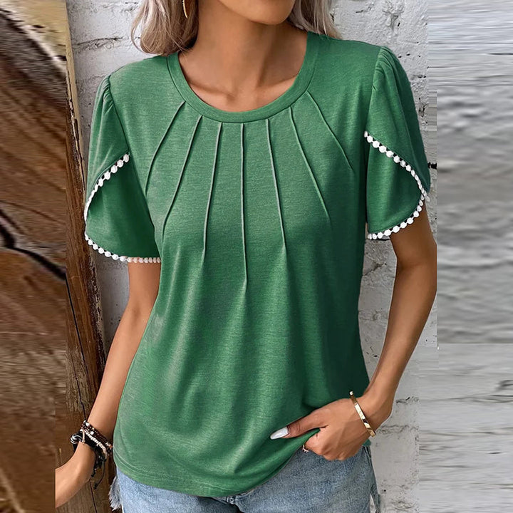 Levoire | Rento Short Sleeve Shirt With Round Neck And Casual Fit Vert