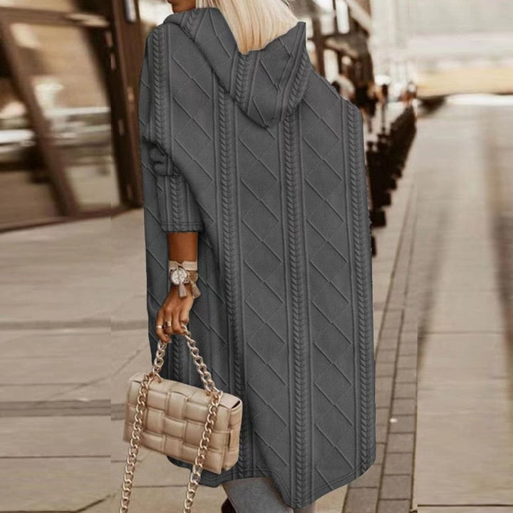 Levoire | Cardigan Long Avec Capuchon Gris