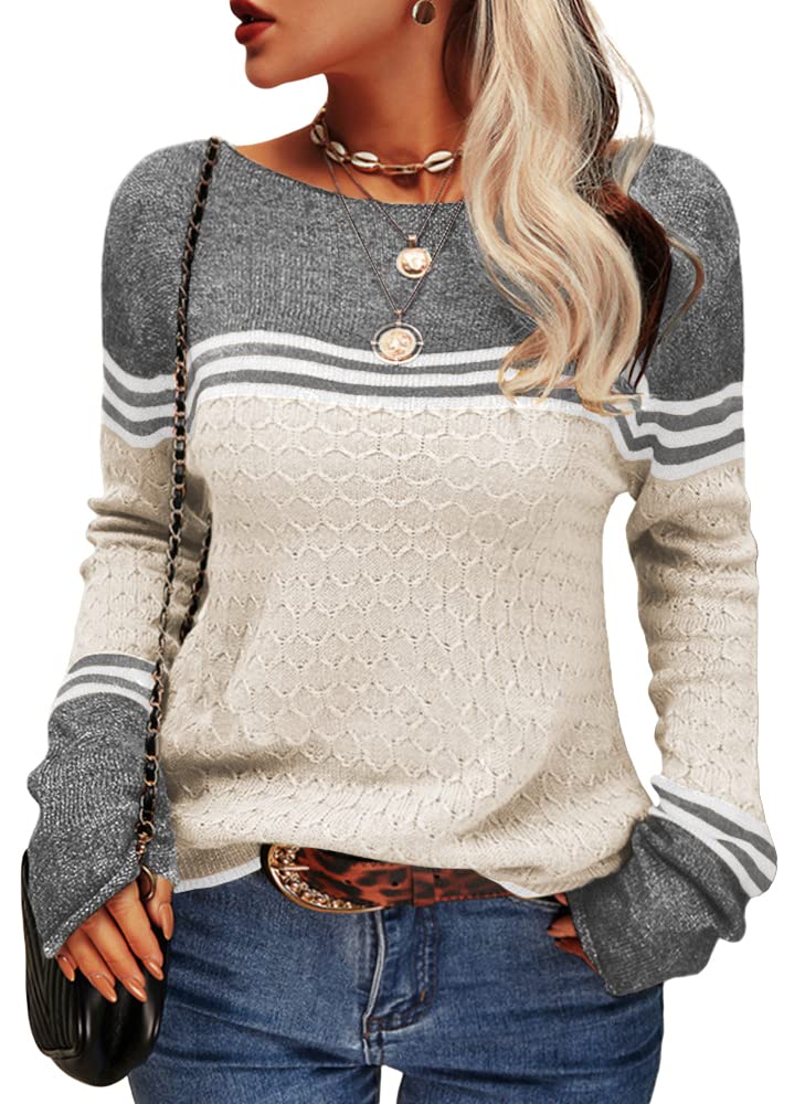 Levoire | Pull Rayé Pour Femmes Beige