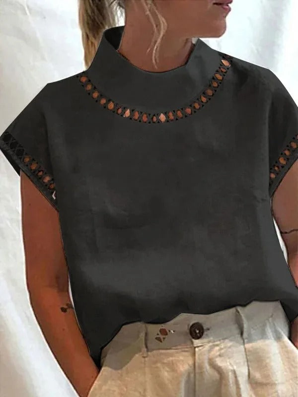 Levoire | Blouse Joyeuse Avec Imprime Ludique Et Coupe Parfaite Noir