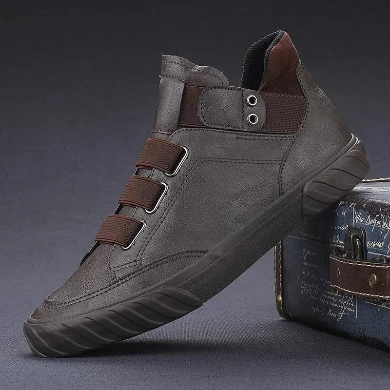Levoire | Durable secure without slipping, lace-up shoes for the ankles Café