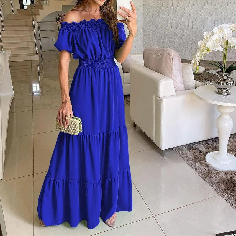 Levoire | Robe À Épaules Dénudées Bleu
