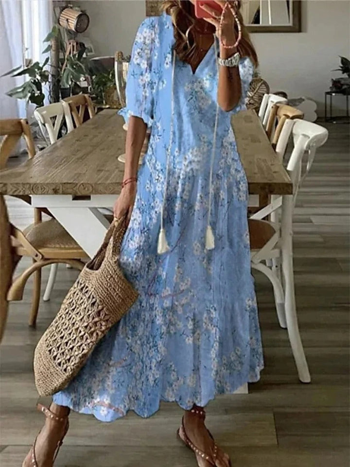 Levoire | Robe longue bohème Bleu clair