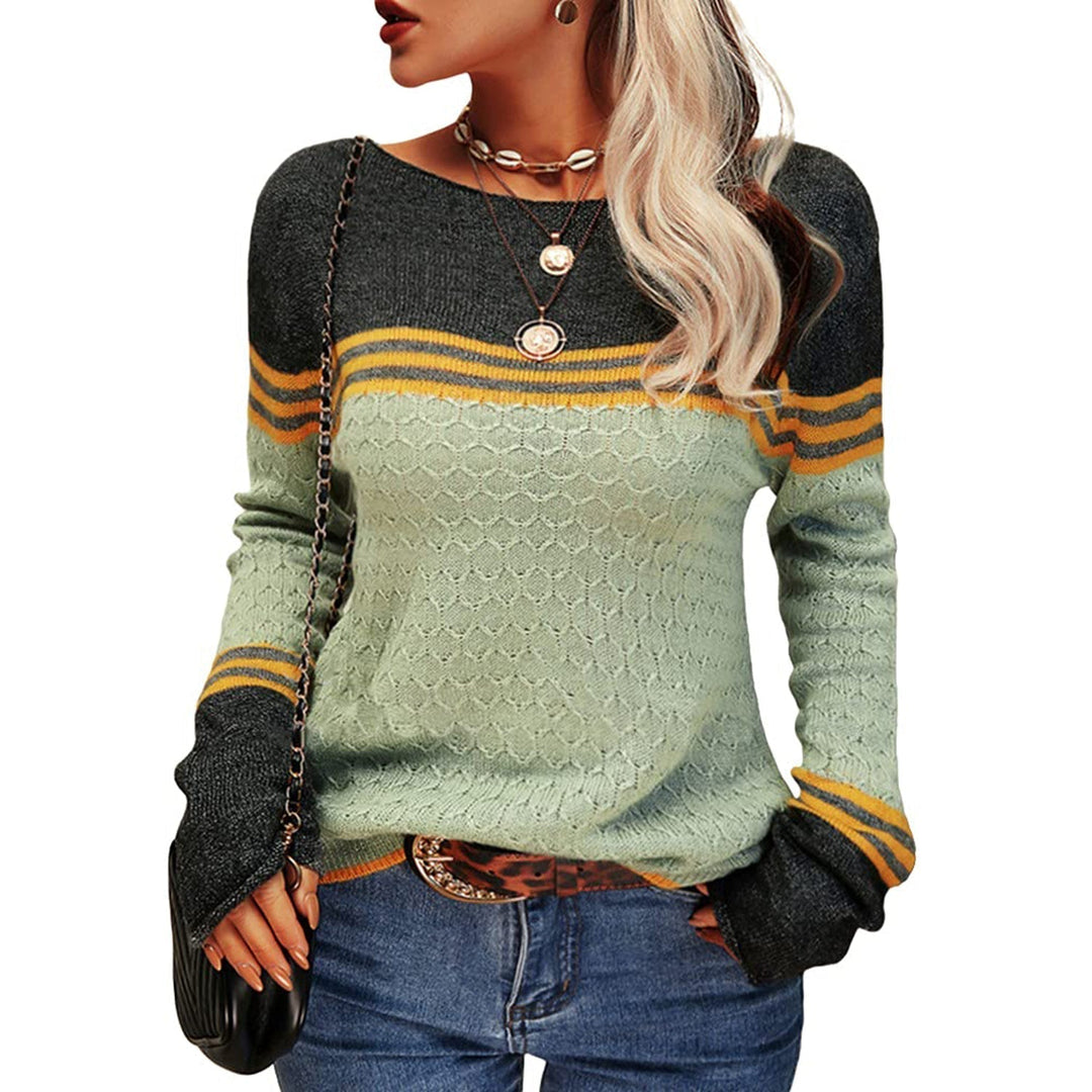 Levoire | Pull Rayé Pour Femmes Vert clair