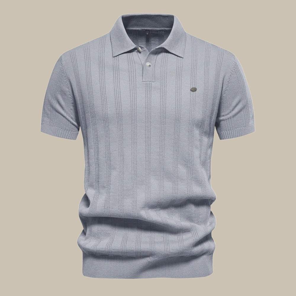 Levoire | Polo En Mérino Élégant À Manches Courtes gris