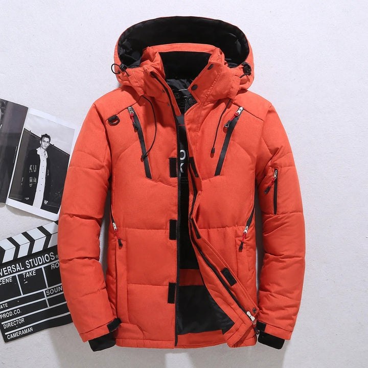 Levoire | Veste à capuche à manches longues avec poches à zip Orange