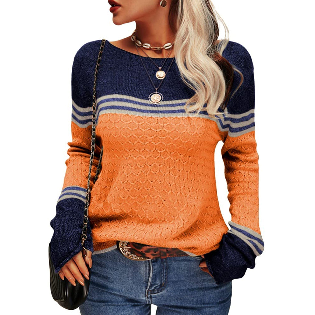 Levoire | Pull Rayé Pour Femmes Orange