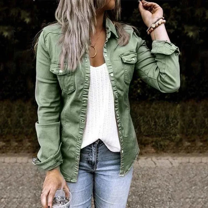 Levoire | Veste En Jean Décontractée Et Respirante Vert olive