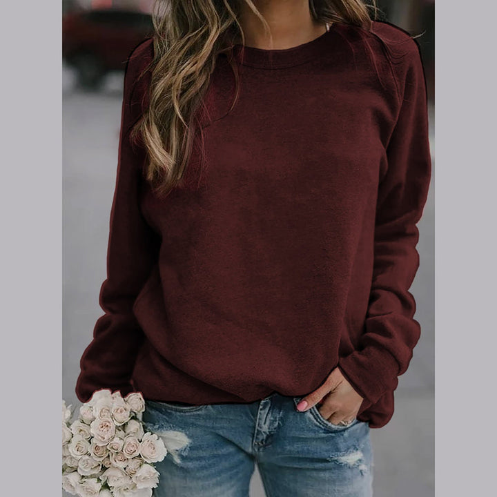 Levoire | Sweat-Shirt Élégant Et Confortable À Col Rond Bordeaux rouge