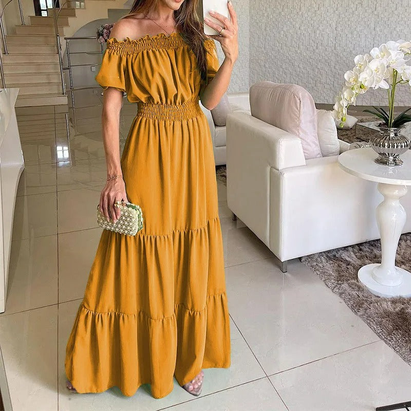 Levoire | Robe À Épaules Dénudées Senf