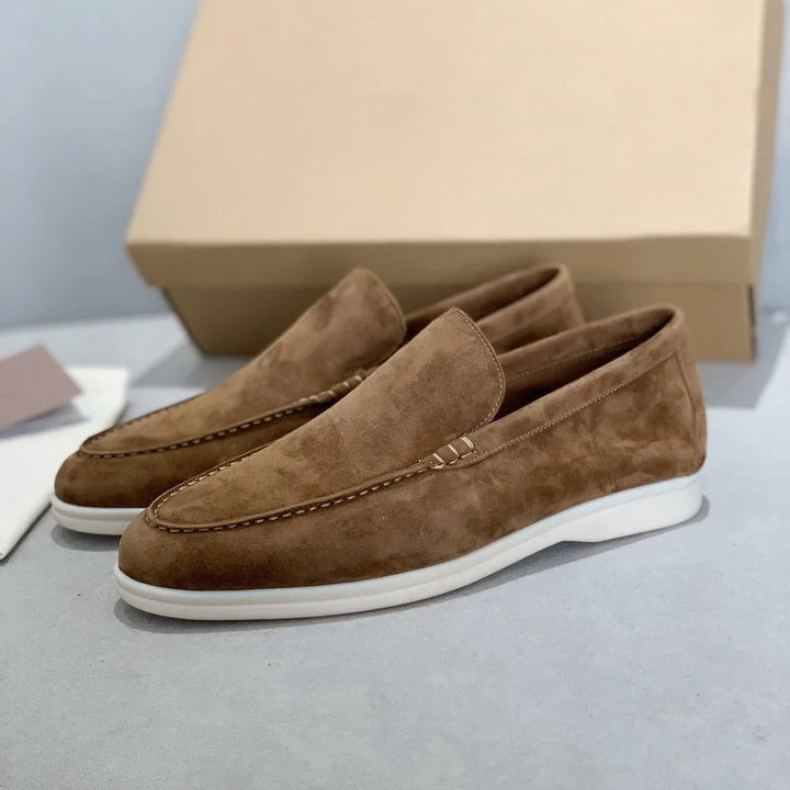 Levoire | Pantoufles En Daim Marron clair