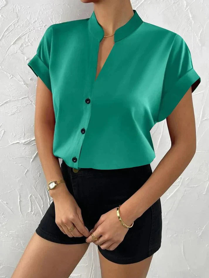 Levoire | Haut Élégant À Décolleté En V Pour Femmes Vert
