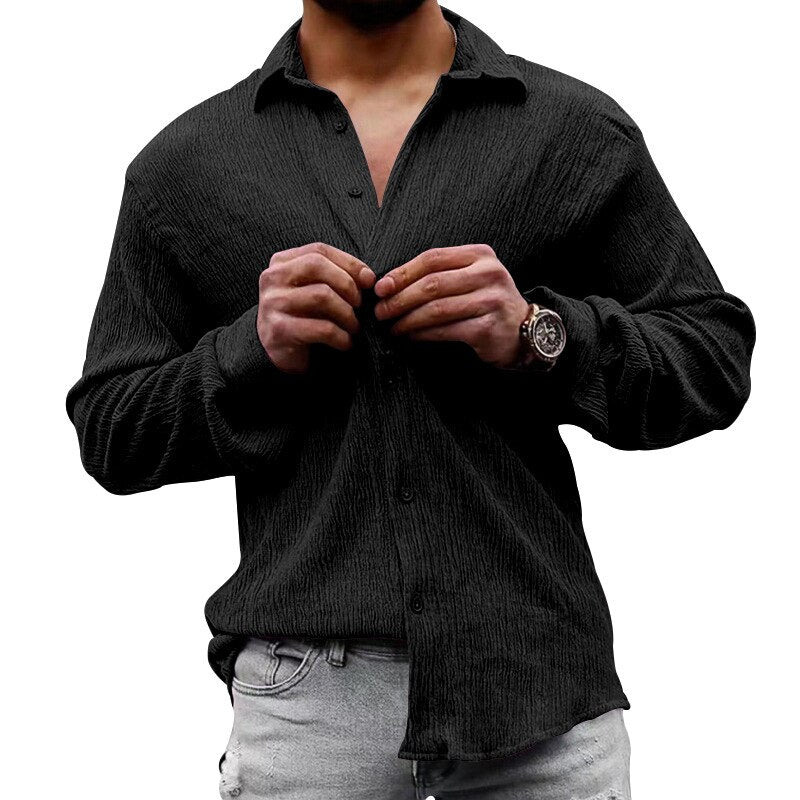 Levoire | Chemise en Lin avec Style Vintage et Confort Optimal pour l'Été Black