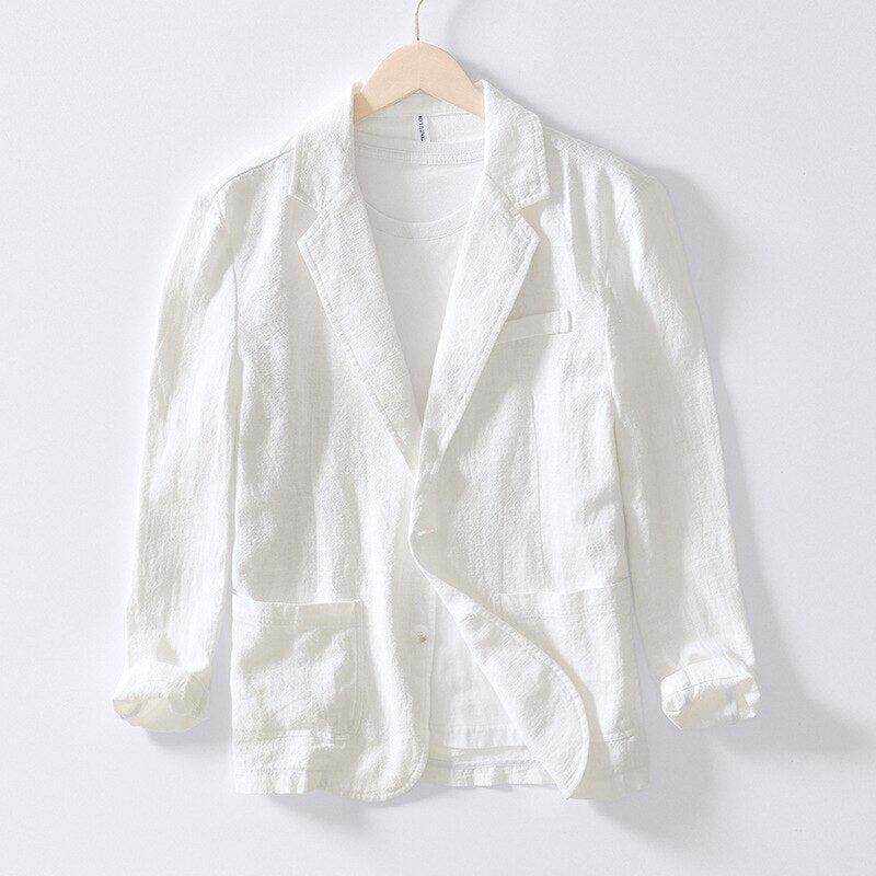 Levoire | Blazer avec Tissu Respirant et Design Élégant pour l'Été Blanc