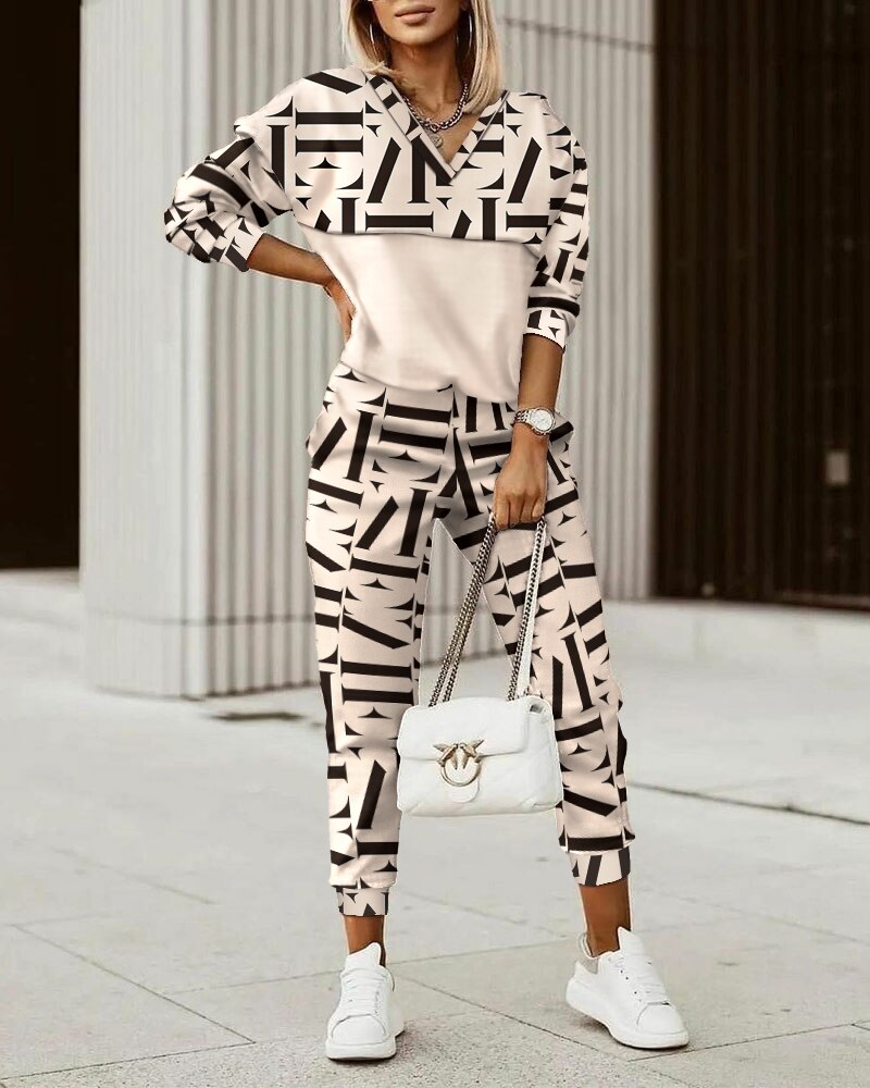 Levoire | Ensemble De Jogging Luxe Et Confortable Pour Femmes Beige