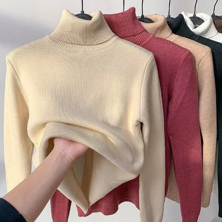 Levoire | Pull À Col Roulé En Polaire Beige
